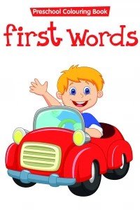 preschool colouring book..first words