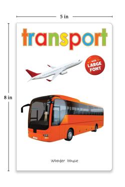 Transport: Early Learning Board Book With Large Font