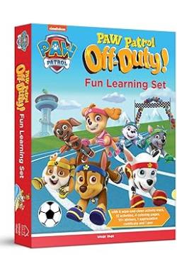 Nickelodeon Paw Patrol - Paw Patrol Off Duty : Fun Learning Set (with Wipe and Clean Mats, Coloring Sheets, Stickers, Appreciation Certificate and Pen)