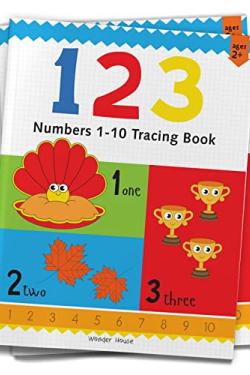 123: Numbers 1-10: Tracing Book For Kids