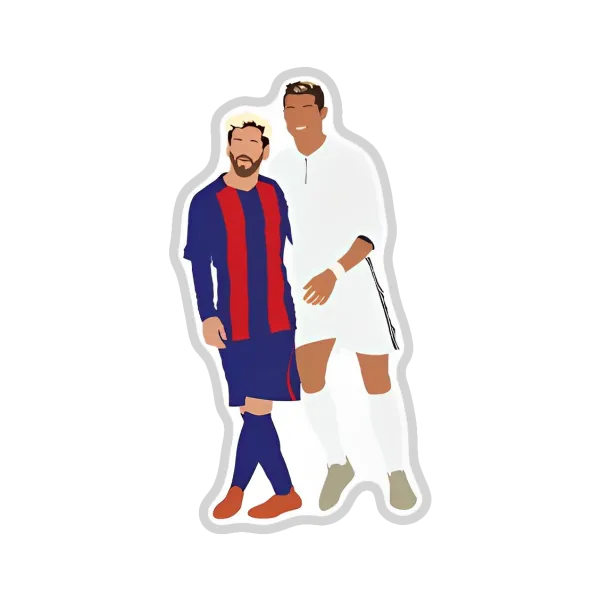 The Epic Messi-Ronaldo Rivalry -Football sticker