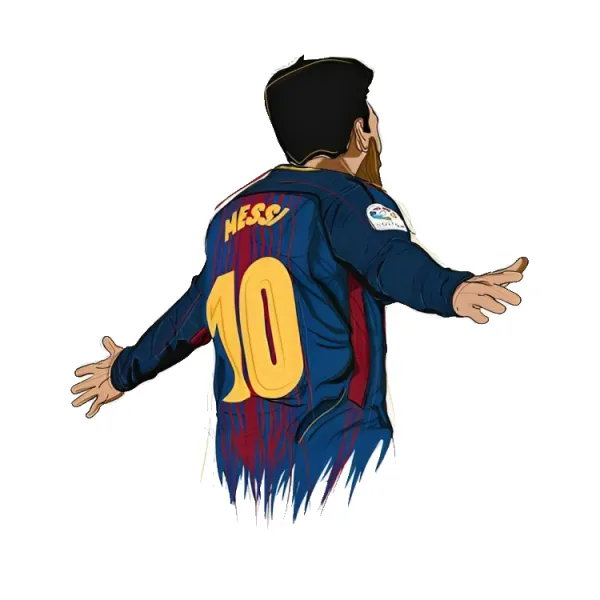 Messi celebrating Football sticker