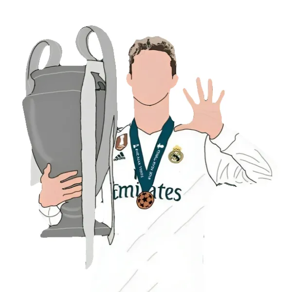 Ronaldo fifth UCL trophy picture - Football sticker