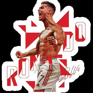 Ronaldo topless celebration - Football sticker