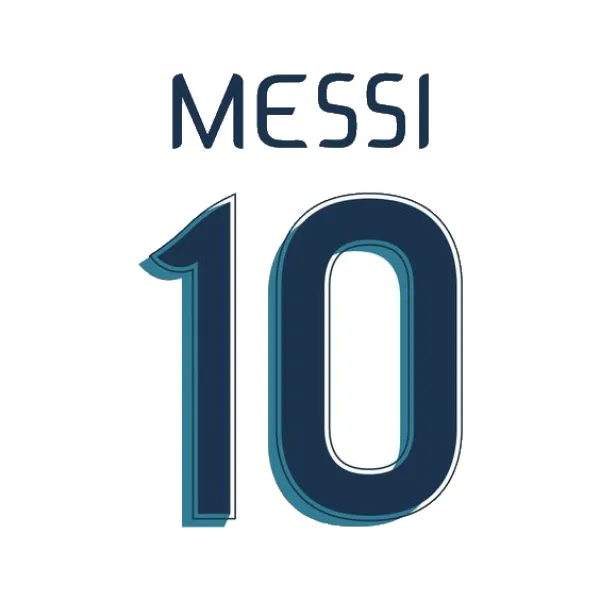 Messi back shirt number - Football sticker
