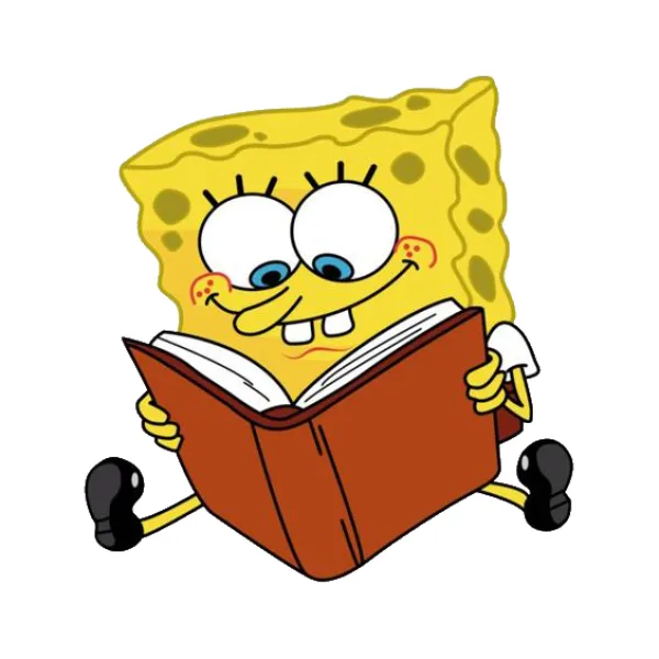 Spongebob Reading a book