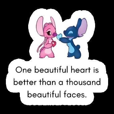 Stitch and Angel - One beautiful heart is better than thousand beautiful faces