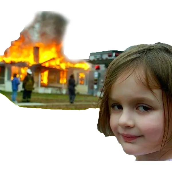 Disaster Girl meme -  Meme Sticker
