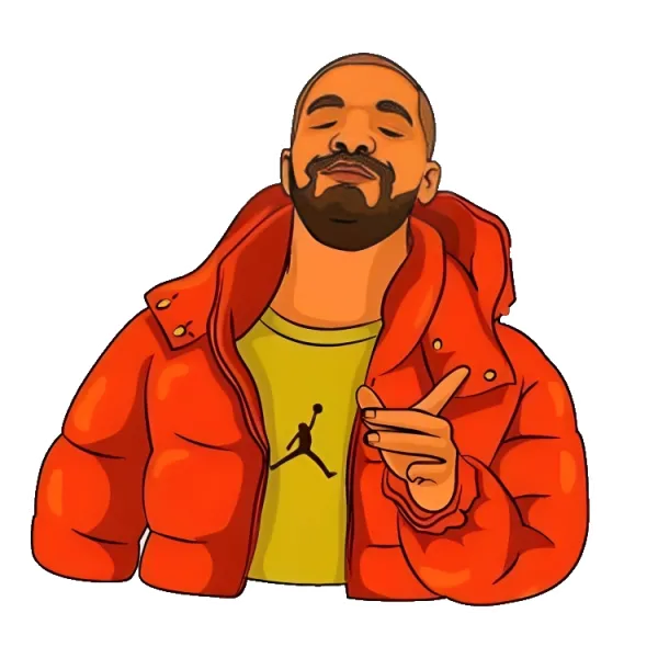 Drake Hotline Bling YES Meme - Meme Sticker