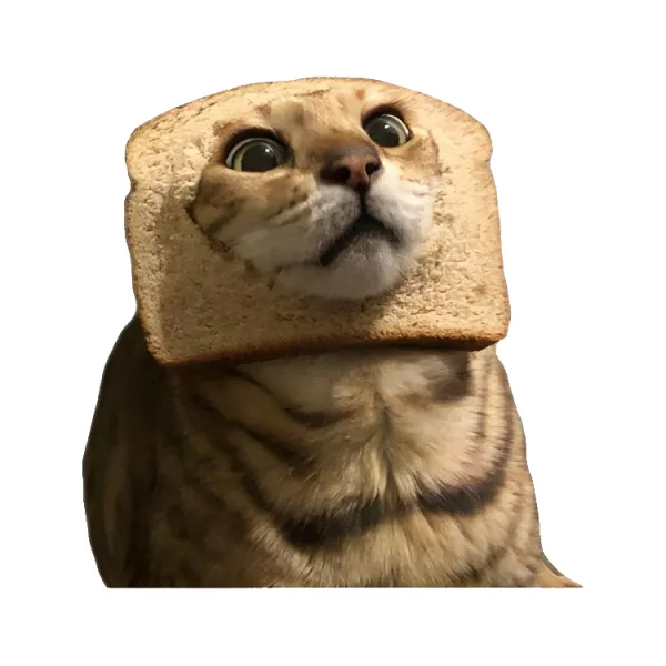 Breaded cat - Meme Sticker