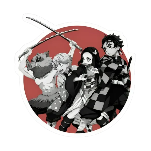 Tanjiro, Zenitsu, Nezuko, and Inosuke - Demon Slayer