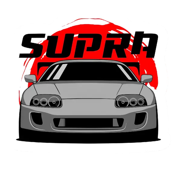 Supra with red background sticker
