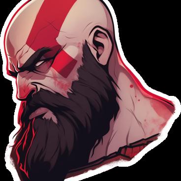 Kratos face - God Of War