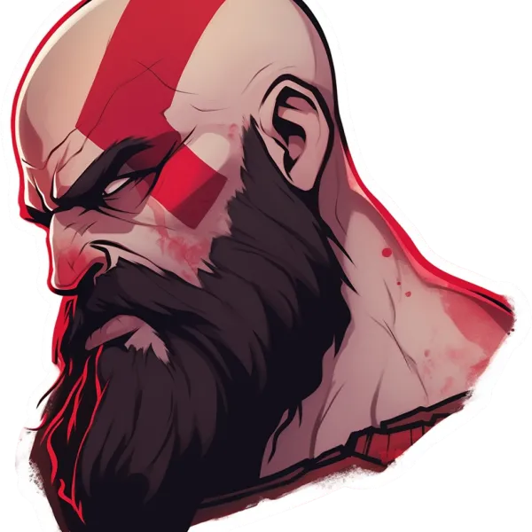 Kratos face - God Of War