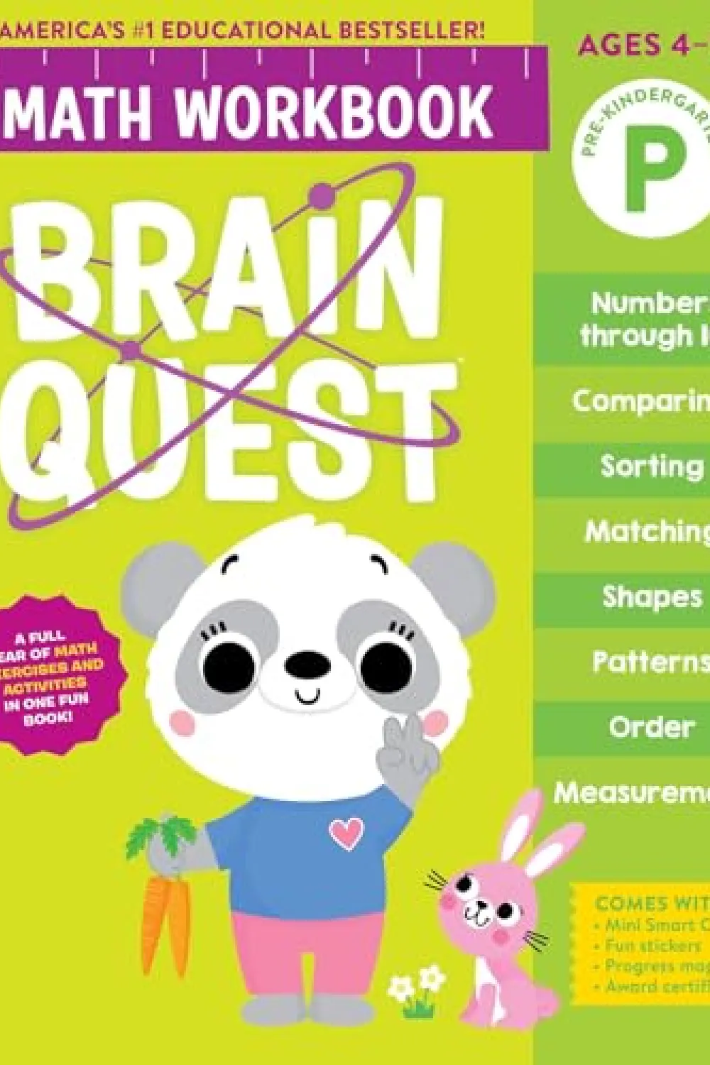 Pre K Books Math Brain Quest Math Workbook Pre-Kindergarten - Book - by Workman ...