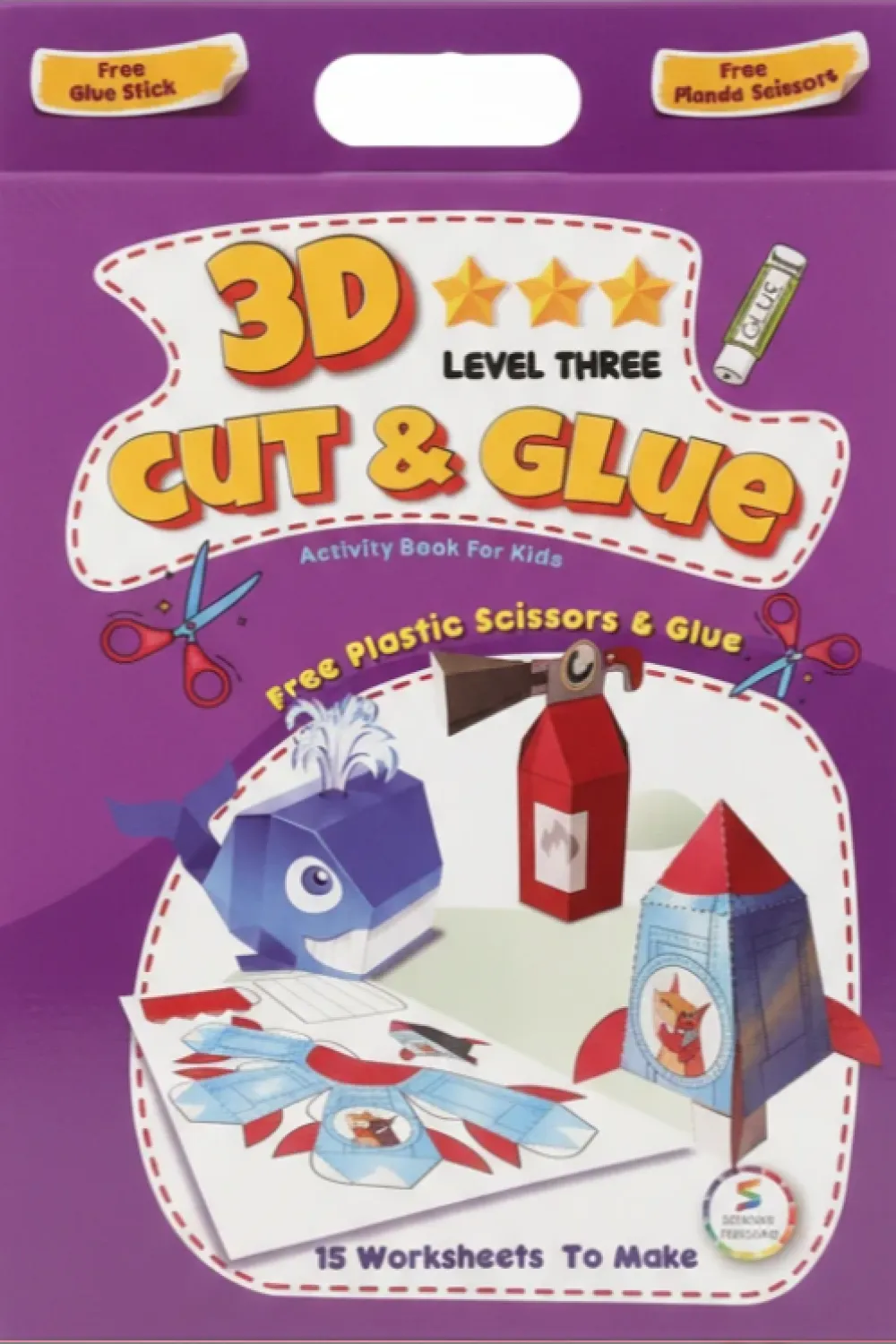 3D Cut and Glue Level Three(Activity Book For Kids) - Book By ...